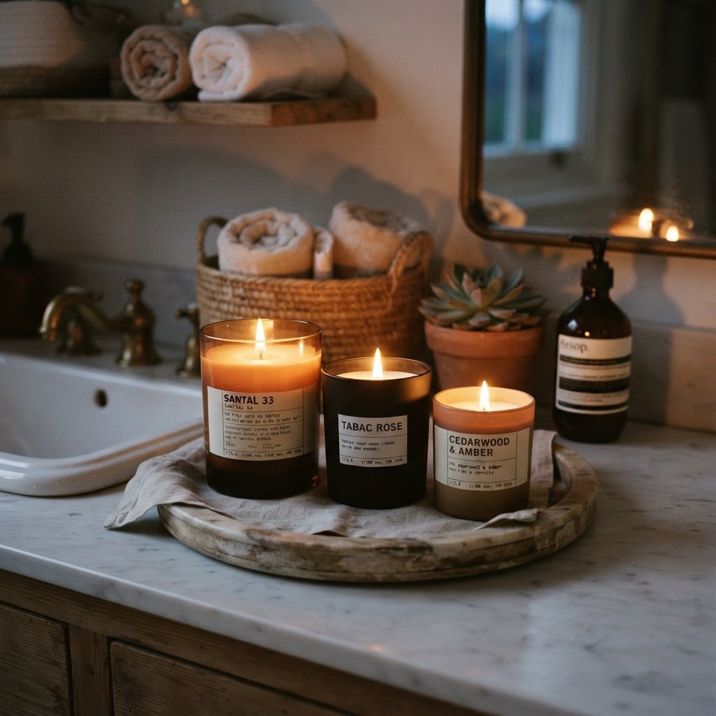 30 Cute Bathroom Ideas to Create a Cozy and Stylish Space 20 Scented Candle Display Ideas