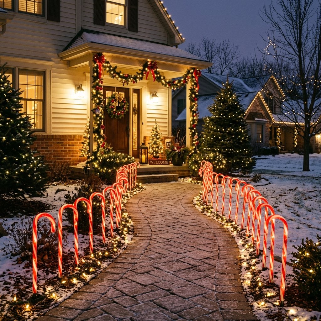 30 Modern Front Porch Christmas Decor Ideas: to Elevate Your Holiday Home 27 Candy Cane Themed Ideas