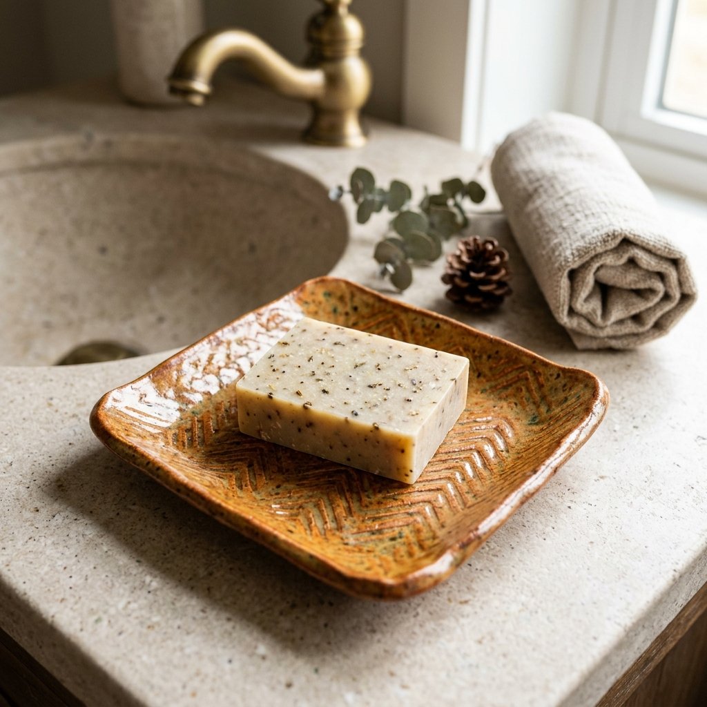 30 Fall Bathroom Decor Ideas Small Bathroom, Big Fall Vibes 13 Earthy Ceramic Soap Dish Ideas