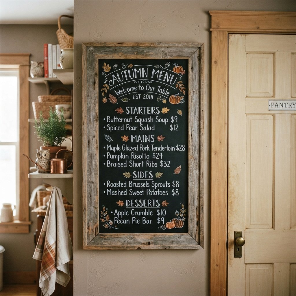 30 Fall Kitchen Ideas: To Warm Up Your Space This Season 26 Chalkboard Menu Board Ideas