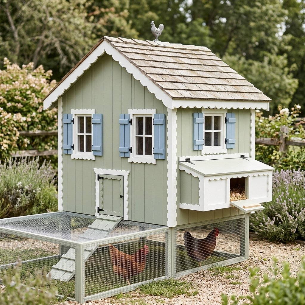 30 Chicken Coop Ideas for Every Backyard and Budget 30 Chicken Coop Idea with Decorative Trim