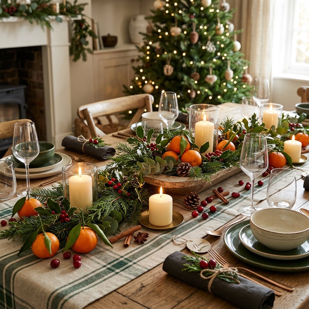 30 Christmas Table Decor Ideas to Make Your Holiday Table Shine 14 Christmas Table Decor Ideas with Fruit Accents
