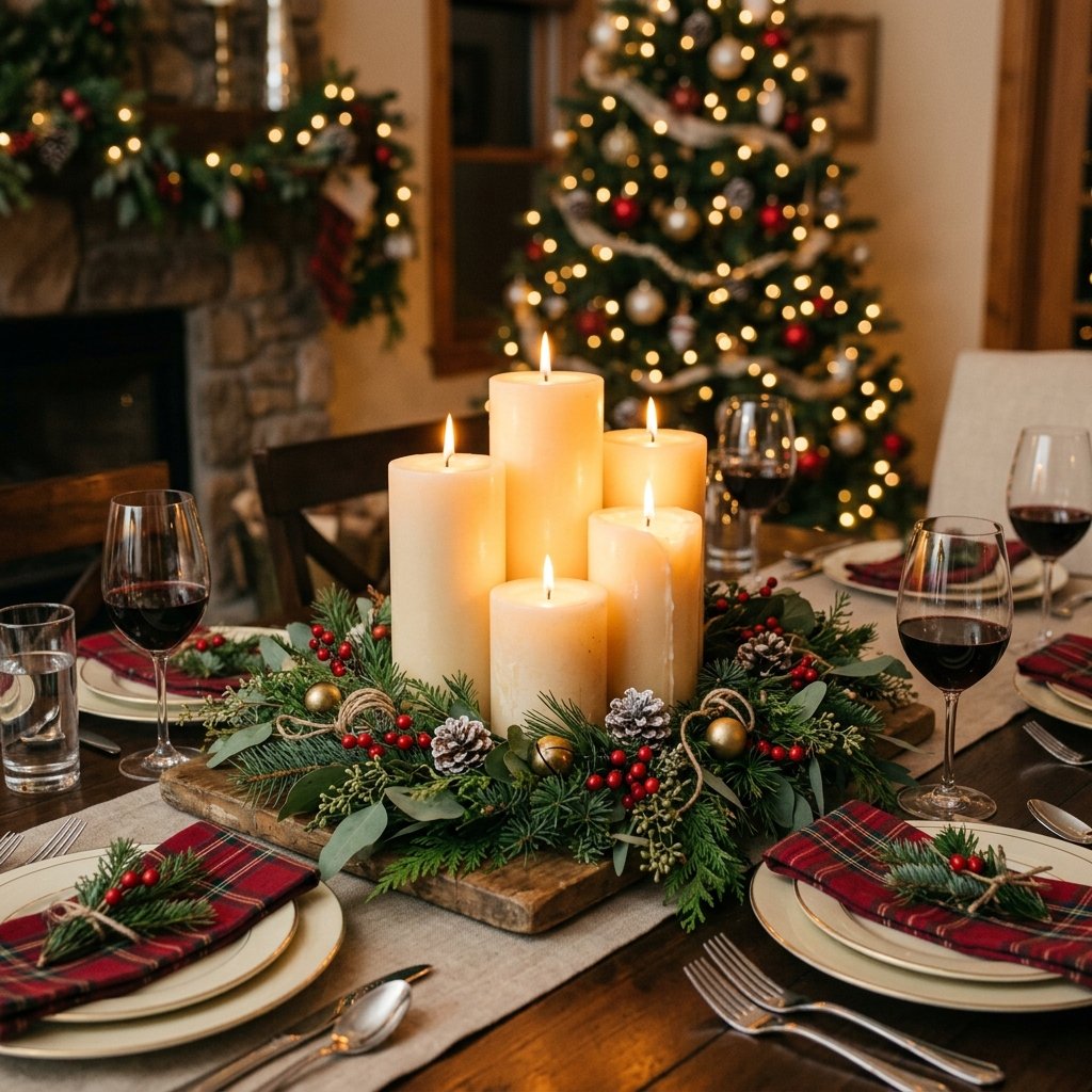 30 Christmas Table Decor Ideas to Make Your Holiday Table Shine 4 Christmas Table Decor Ideas with Candles