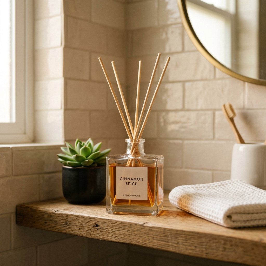30 Fall Bathroom Aesthetic Ideas to Create a Dreamy Cozy Space 21 Cinnamon-Scented Diffuser Ideas