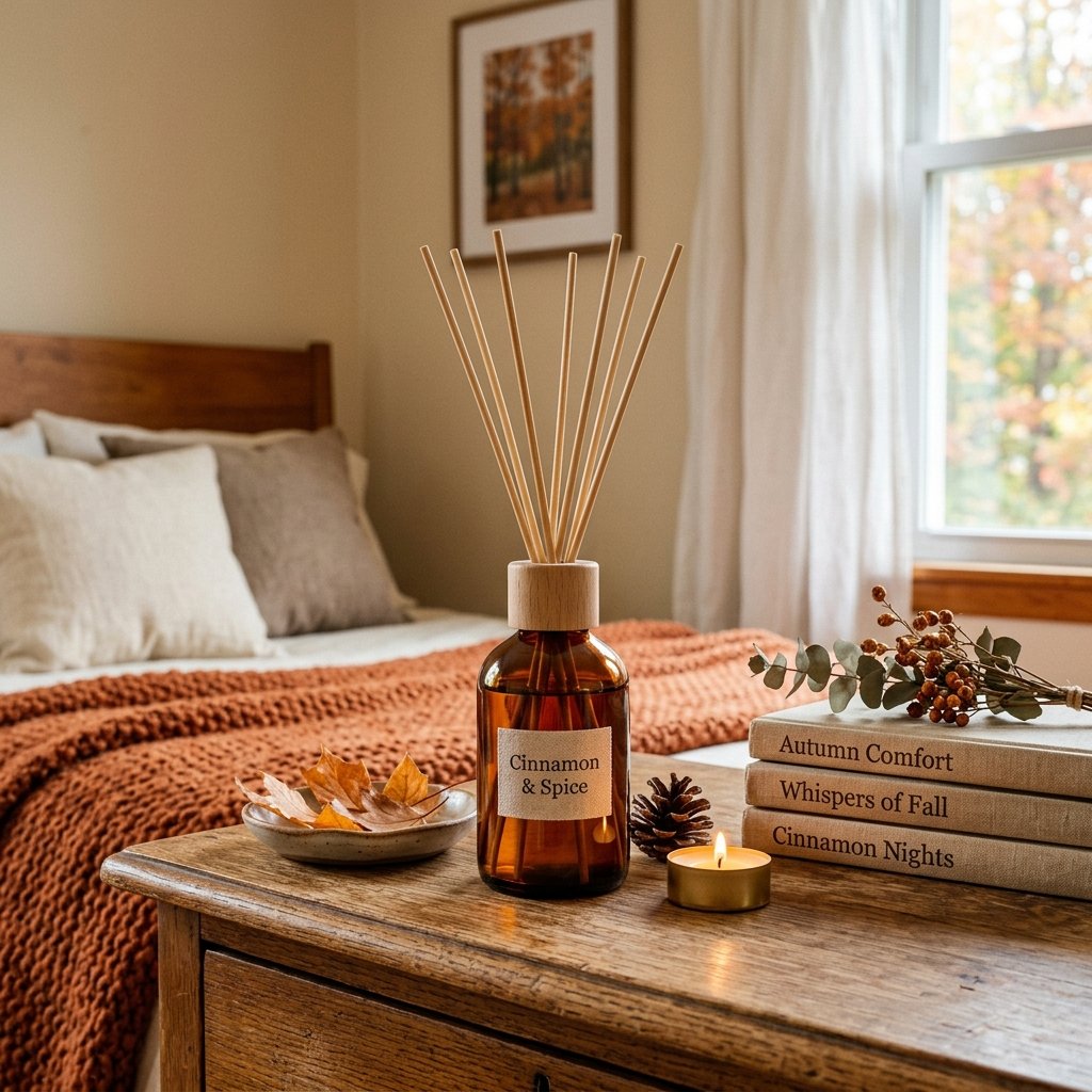 30 Cozy Fall Bedroom Ideas You'll Be Obsessed With This Autumn 19 Cinnamon and Spice Diffuser Idea