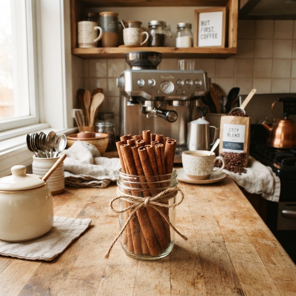 30 Fall Kitchen Countertop Decor Ideas: Cozy Inspiration for Every Style 8 Cinnamon Stick Bundle Ideas