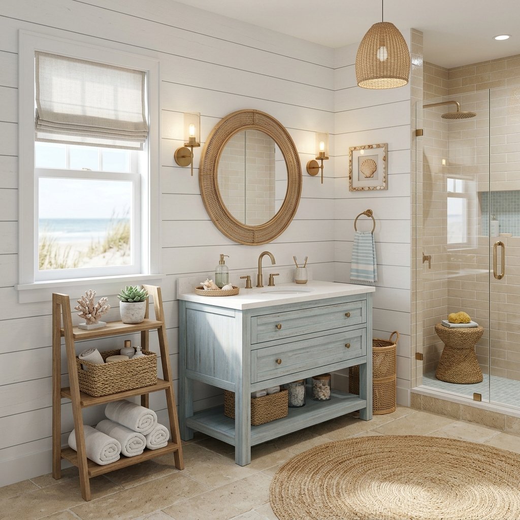 30 Dreamy Bloxburg Bathroom Ideas for Aesthetic House Builds 17 Coastal Bathroom Ideas
