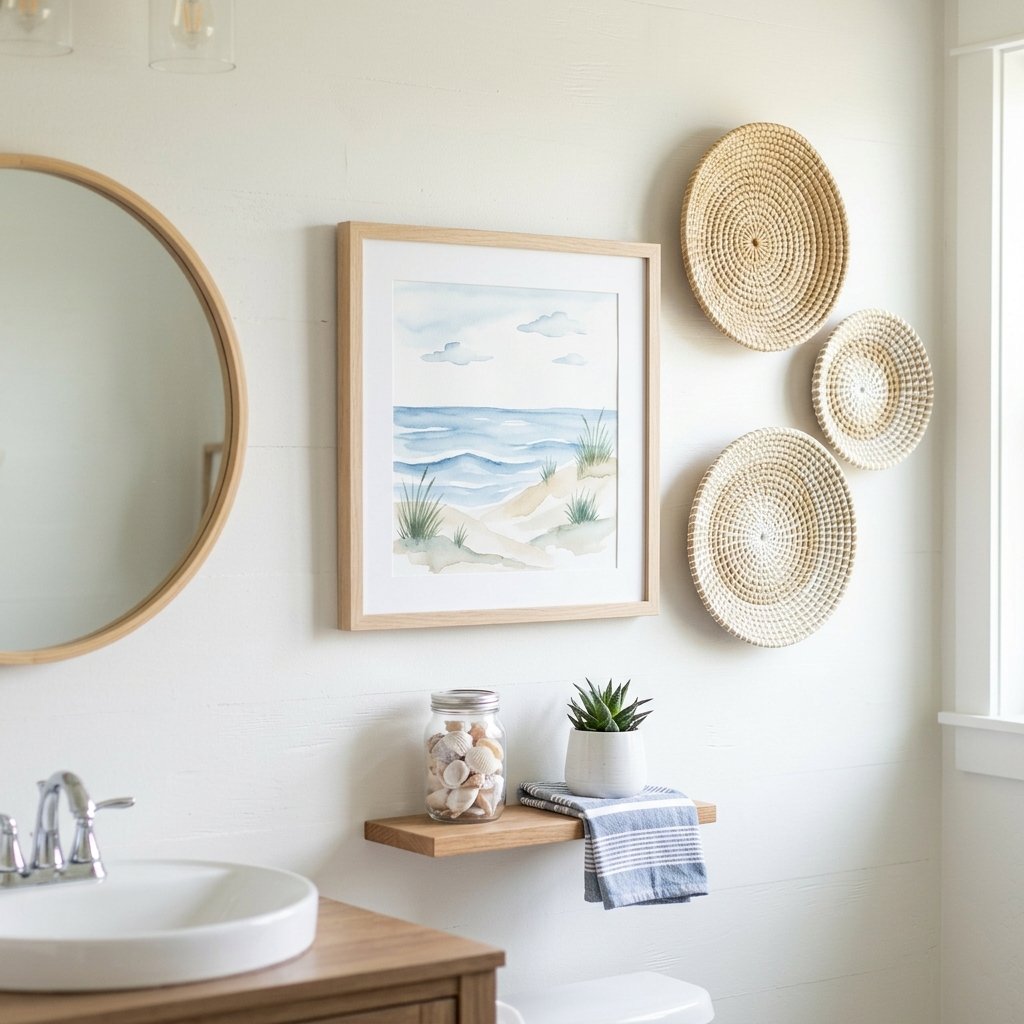 30 Bathroom Wall Decor Ideas to Elevate Every Space 19 Bathroom Wall for Coastal Style Ideas