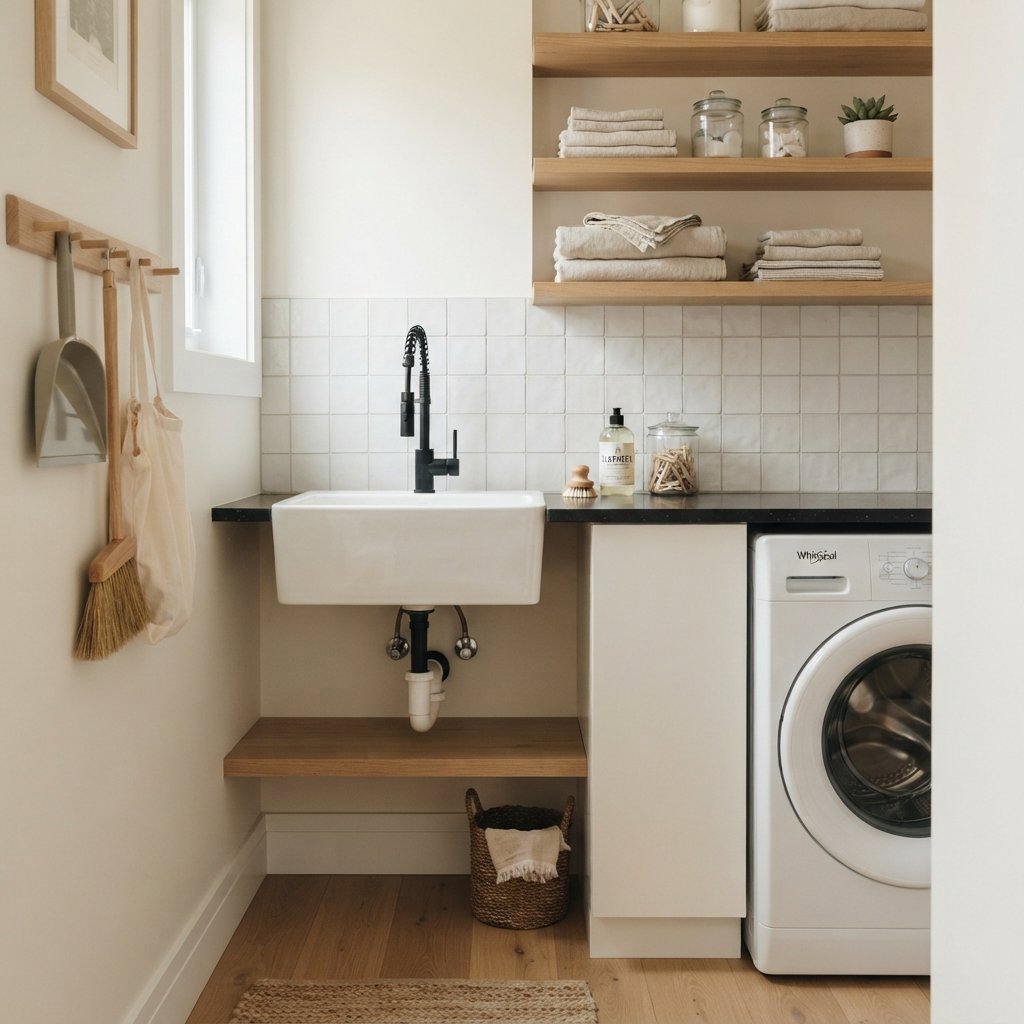 30 Tiny Laundry Room Ideas That Make Small Spaces Look Stylish & Functional 29 Laundry Room Sink Ideas