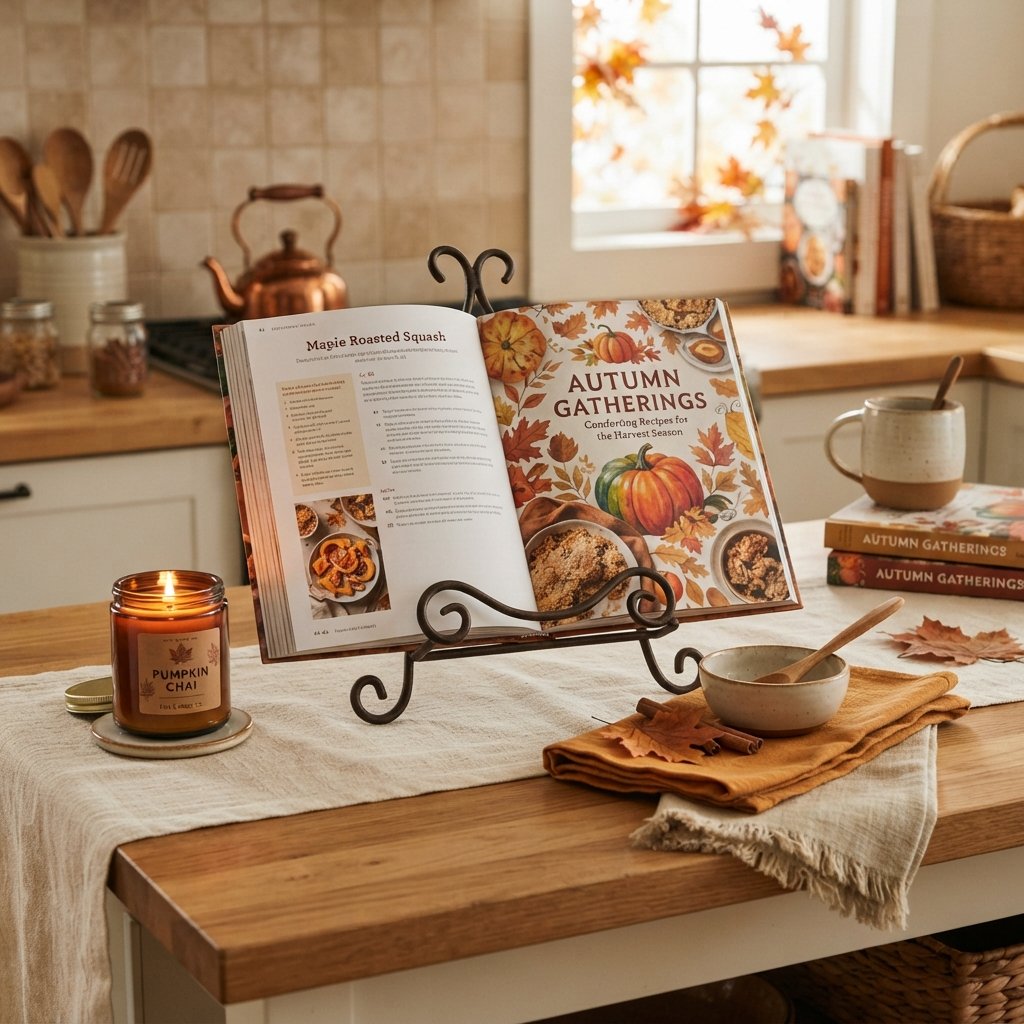 30 Fall Kitchen Island Decor Ideas: To Warm Up Your Home This Season 18 Seasonal Cookbook Display Ideas
