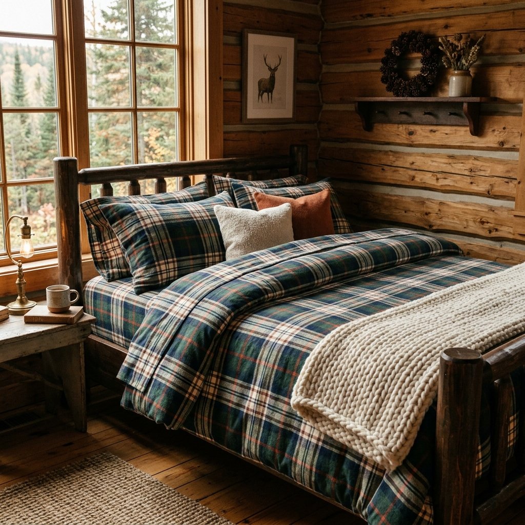 30 Fall Bedroom Aesthetic Ideas: That Feel Warm,Cozy & Effortless 3 Cozy Flannel Bedding Ideas