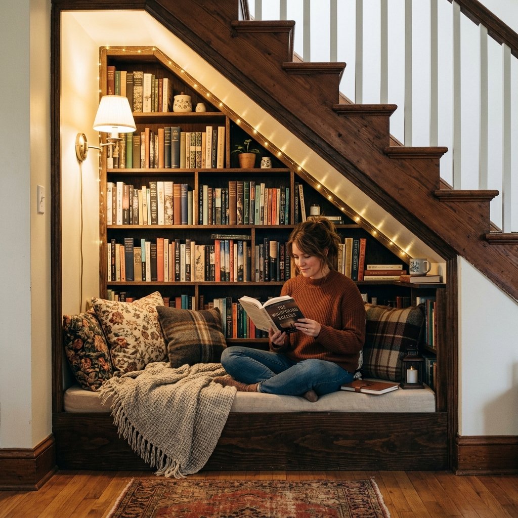 30 Bookshelf Ideas to Transform Any Room 16 Under Stairs Bookshelf Ideas