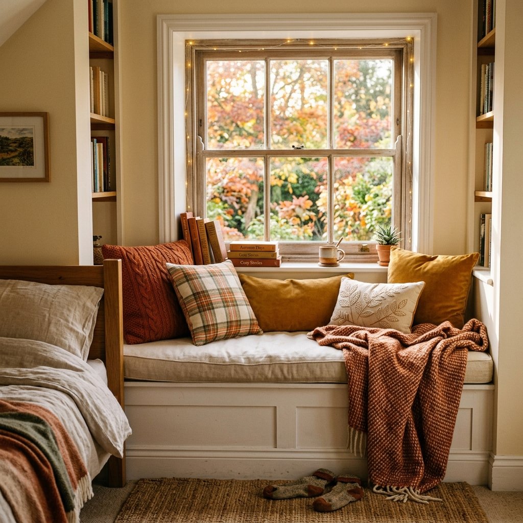 30 Fall Bedroom Ideas That Bring Cozy Autumn Vibes Into Your Space 25 Cozy Window Nook Ideas