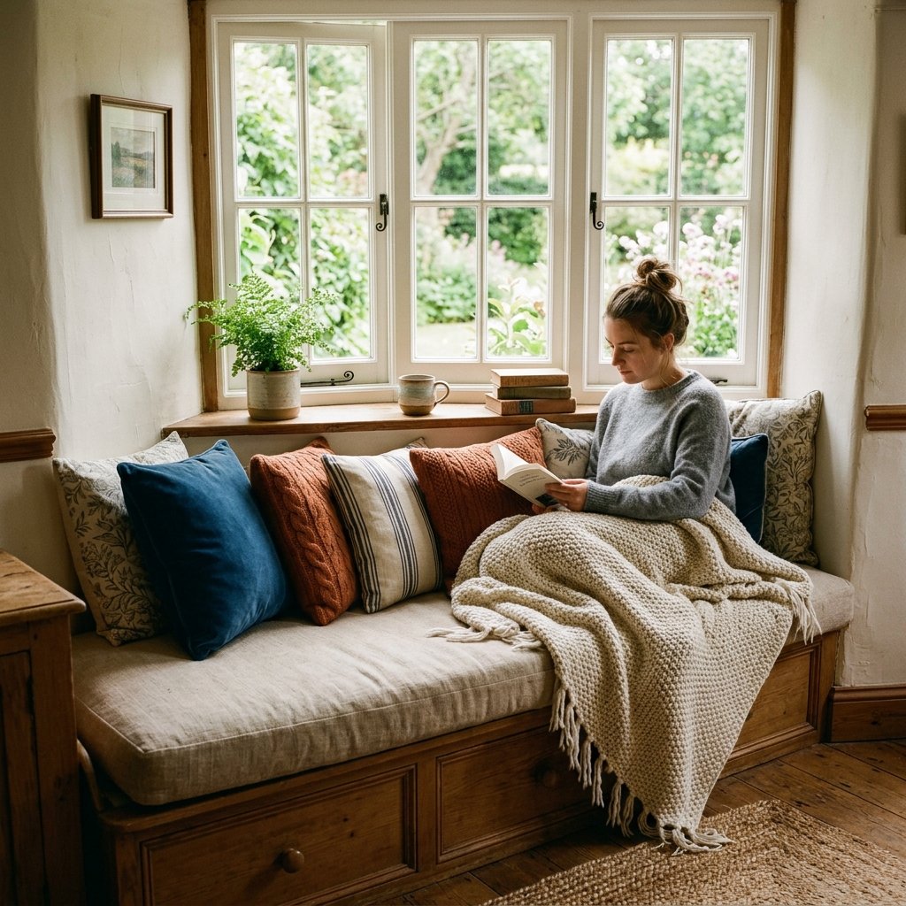 30 Aesthetic Fall Bedroom Ideas for a Cozy Autumn Vibe 25 Fall Bedroom Window Seat Ideas