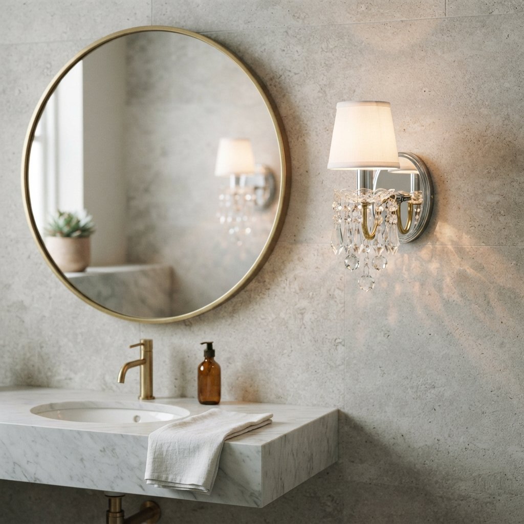 30 Bathroom Lighting Ideas to Brighten Your Space in Style 24 Crystal Bathroom Lighting Ideas