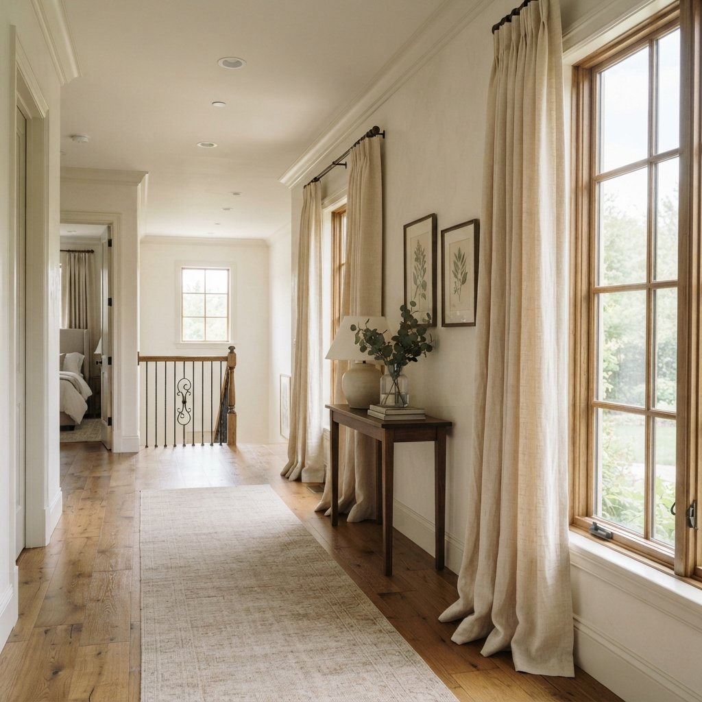 30 Beautiful Upstairs Hallway Ideas: To Transform Your Home Space 29 Curtain and Drape Ideas