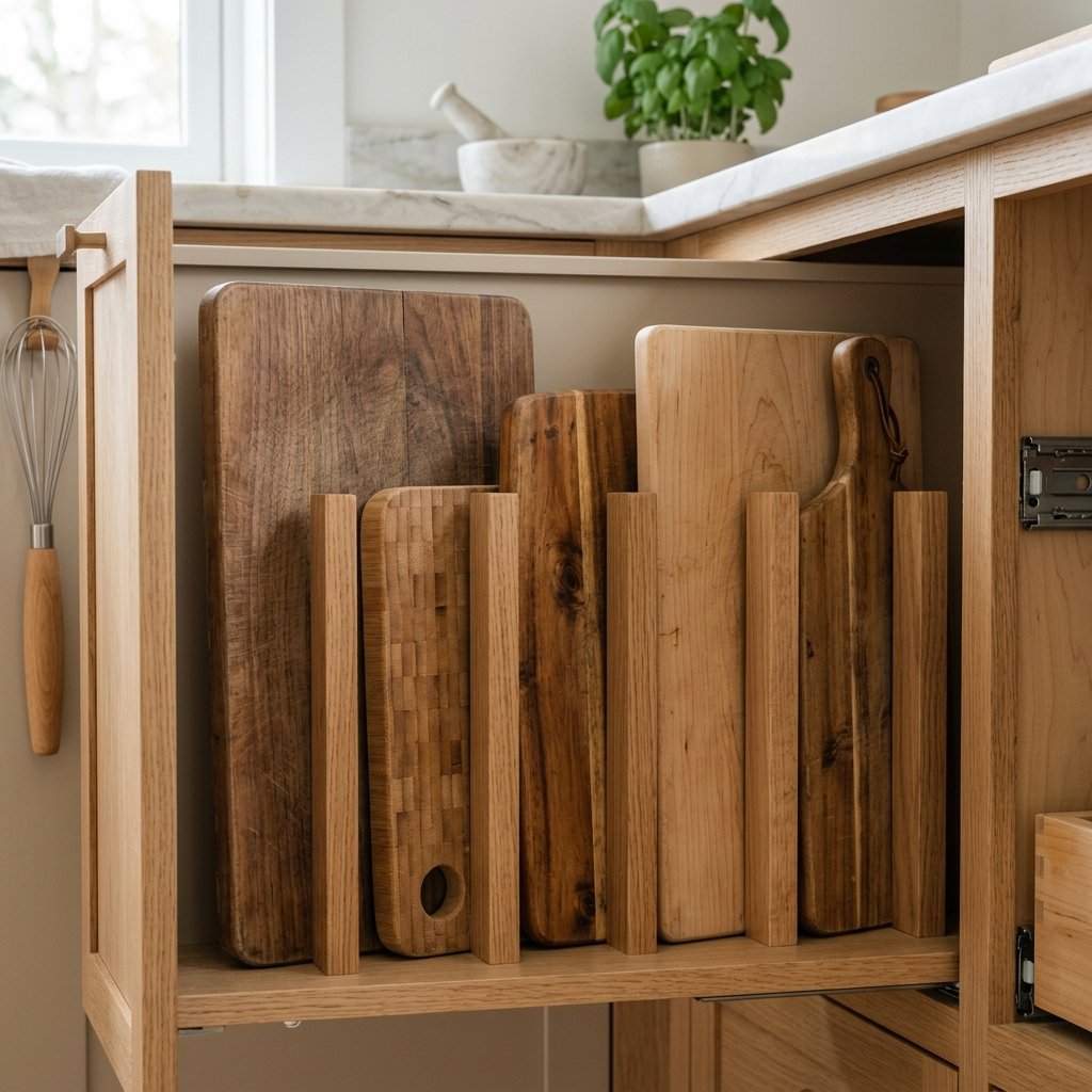30 Kitchen Organization Ideas: Ways to Transform Every Corner 26 Cutting Board Storage Ideas