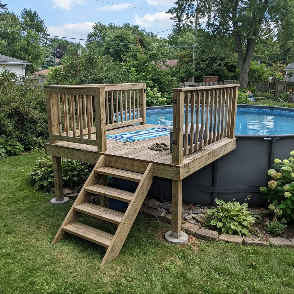 30 Above Ground Pool Deck Ideas to Transform Your Backyard 30 DIY Above Ground Pool Deck Ideas