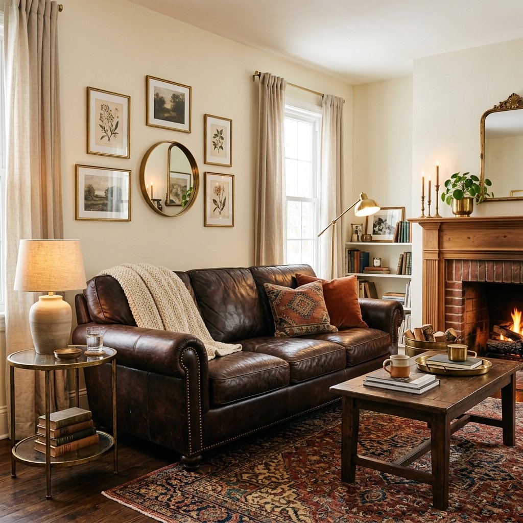 30 Brown Couch Living Room Ideas to Warm Up Your Space 5 Dark Brown Couch Living Room Ideas