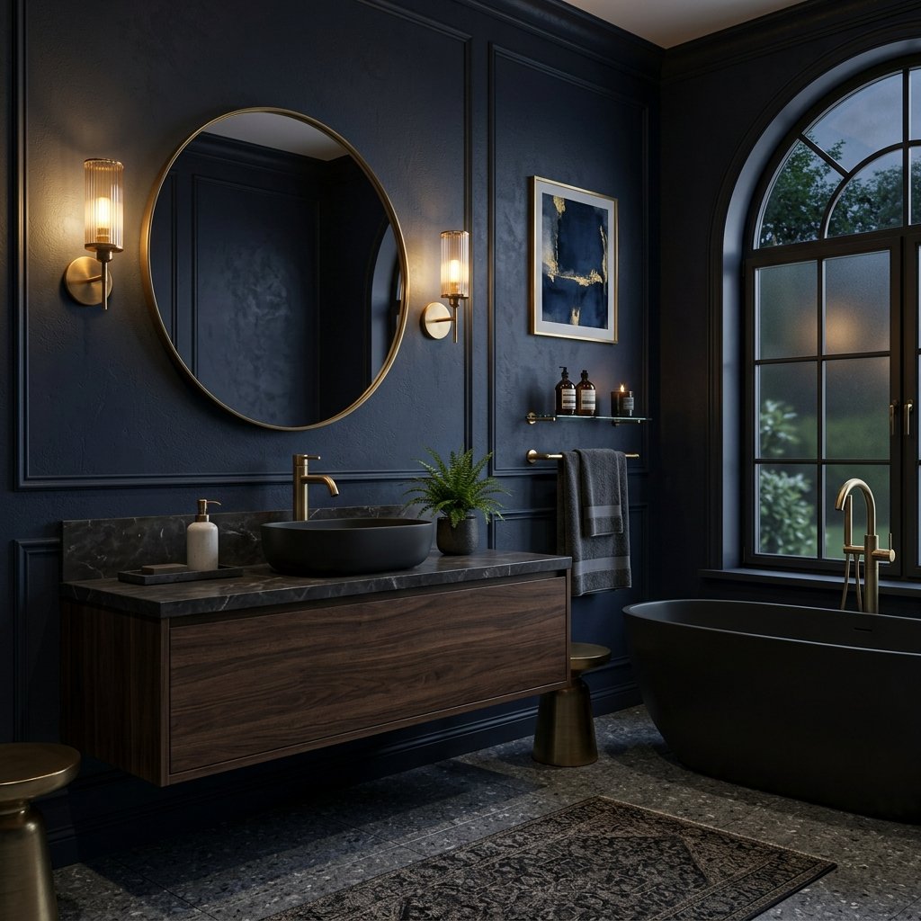 30 Dreamy Bloxburg Bathroom Ideas for Aesthetic House Builds 21 Dark Moody Bloxburg Bathroom Ideas