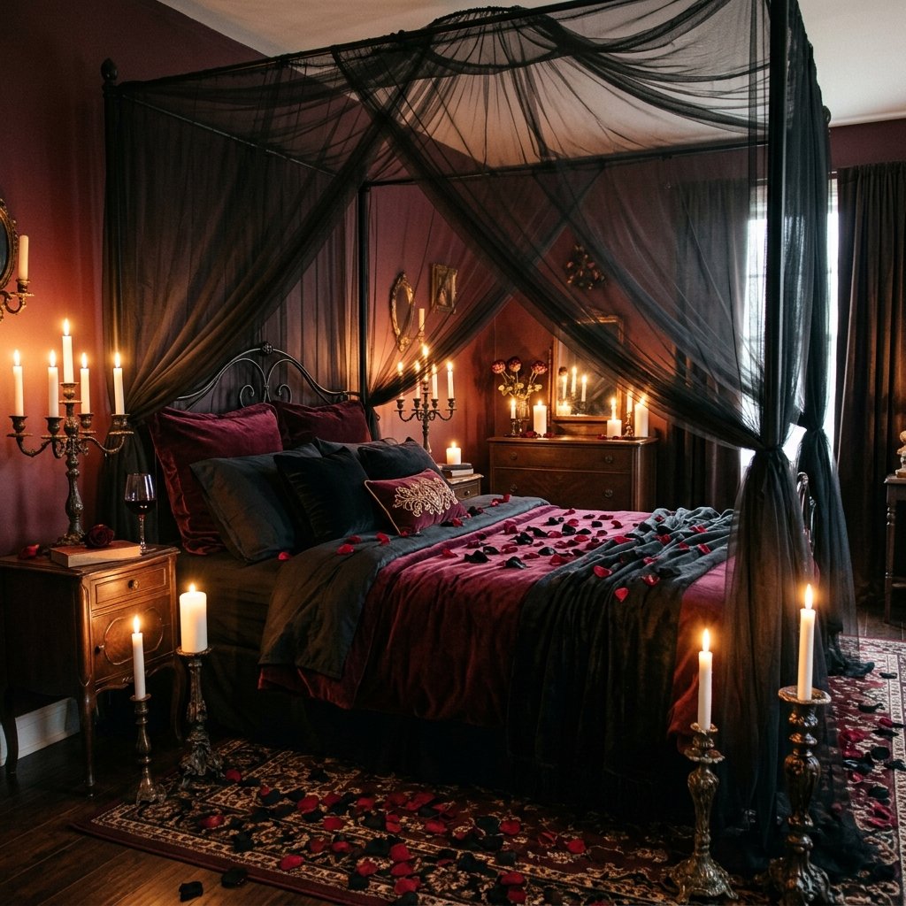 30 Black Bedroom Ideas That Look Expensive Without Breaking the Budget 27 Dark Romantic Bedroom Ideas