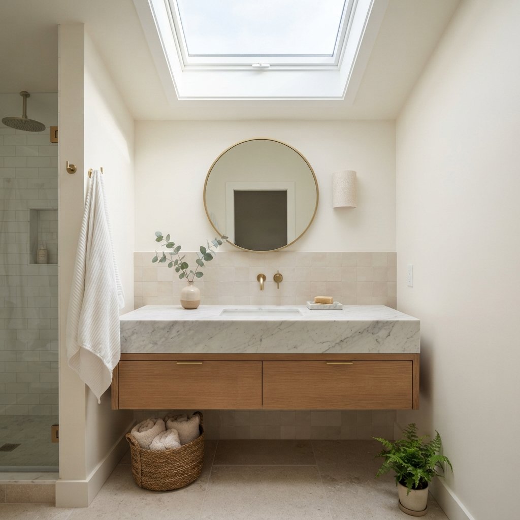 30 Bathroom Lighting Ideas to Brighten Your Space in Style 20 Skylight Bathroom Lighting Ideas