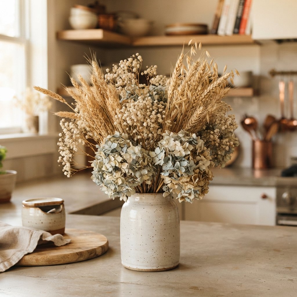 30 Fall Kitchen Ideas: To Warm Up Your Space This Season 18 Dried Flower Bouquet Ideas