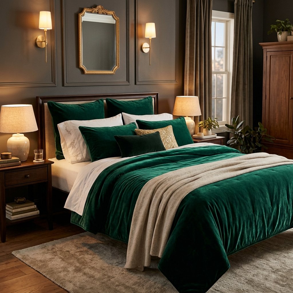30 Fall Bedroom Aesthetic Ideas: That Feel Warm,Cozy & Effortless 20 Velvet Bedding Ideas