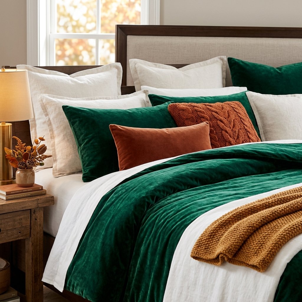 30 Gorgeous Fall Themed Bedroom Ideas: That Feel Cozy and Effortless 15 Velvet Bedding Ideas