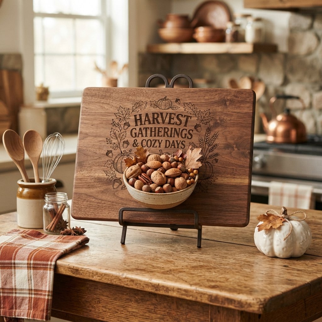 30 Fall Kitchen Island Decor Ideas: To Warm Up Your Home This Season 23 Fall Themed Cutting Board Ideas