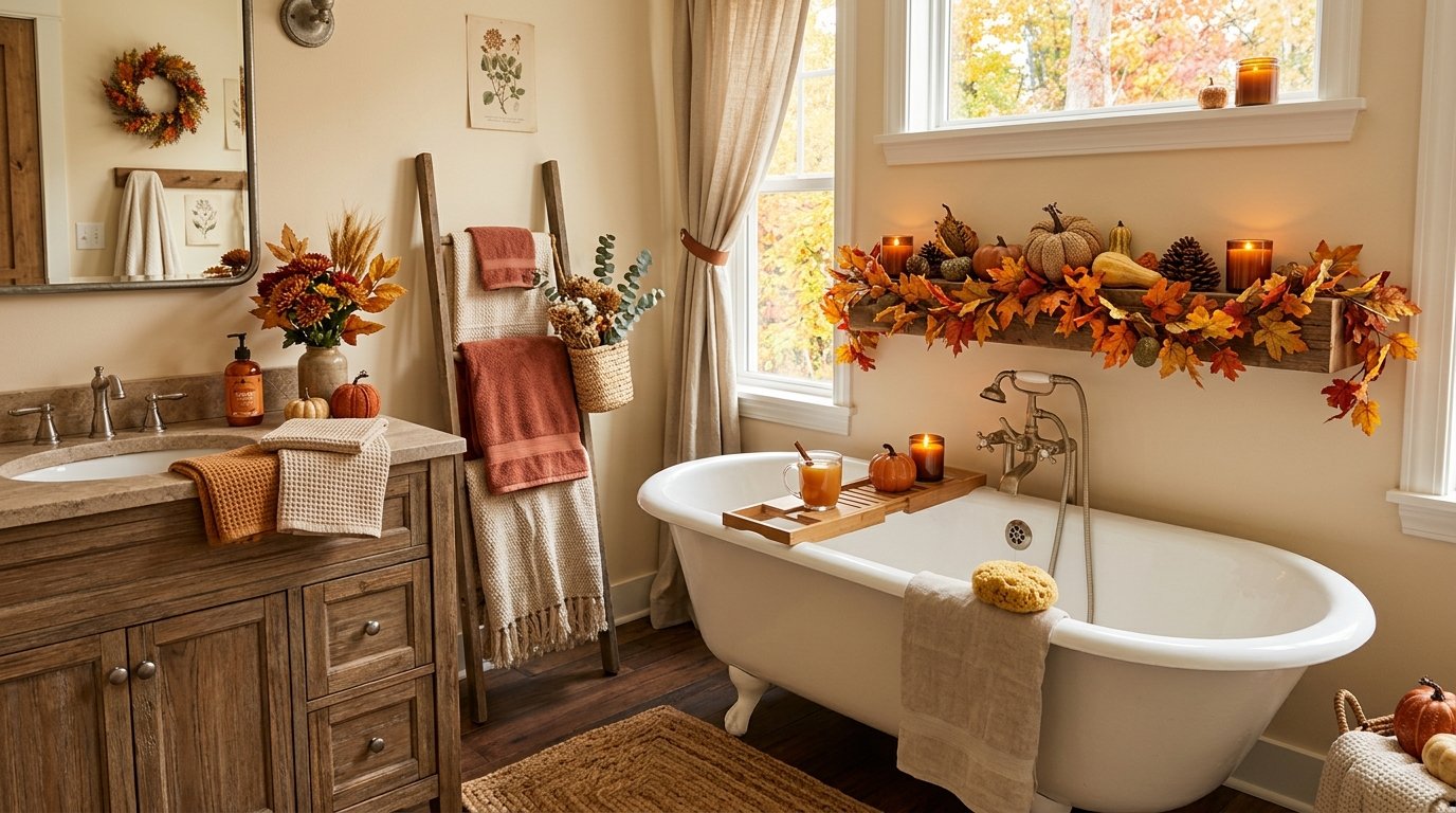 Fall Themed Bathroom