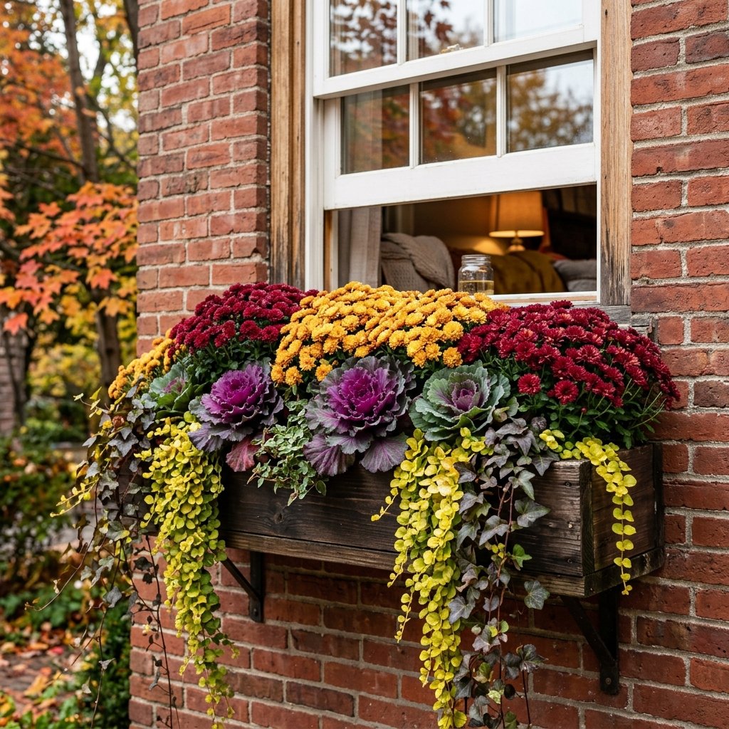 30 Fall Kitchen Window Decor Ideas That Feel Cozy & Bright 13 Fall Foliage Window Box Ideas