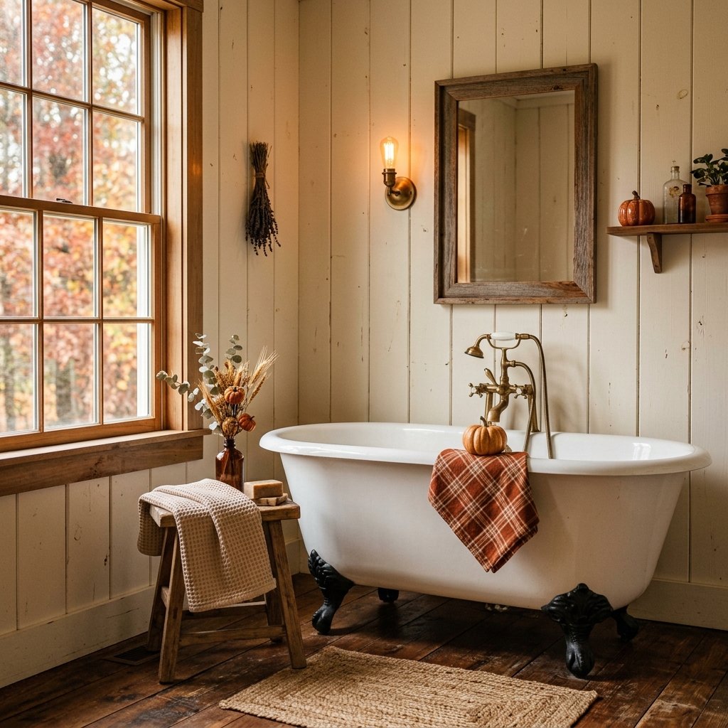 Fall Bathroom Bloxburg Ideas: 30 Cozy Autumn Inspiration Picks 11 Vintage Farmhouse Fall Bathroom Bloxburg Ideas