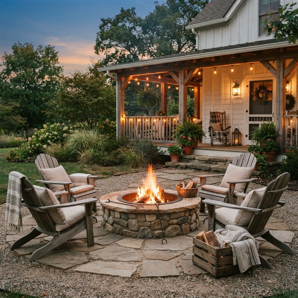 30 Backyard Fire Pit Ideas to Transform Your Outdoor Space 30 Farmhouse Style Backyard Fire Pit Ideas