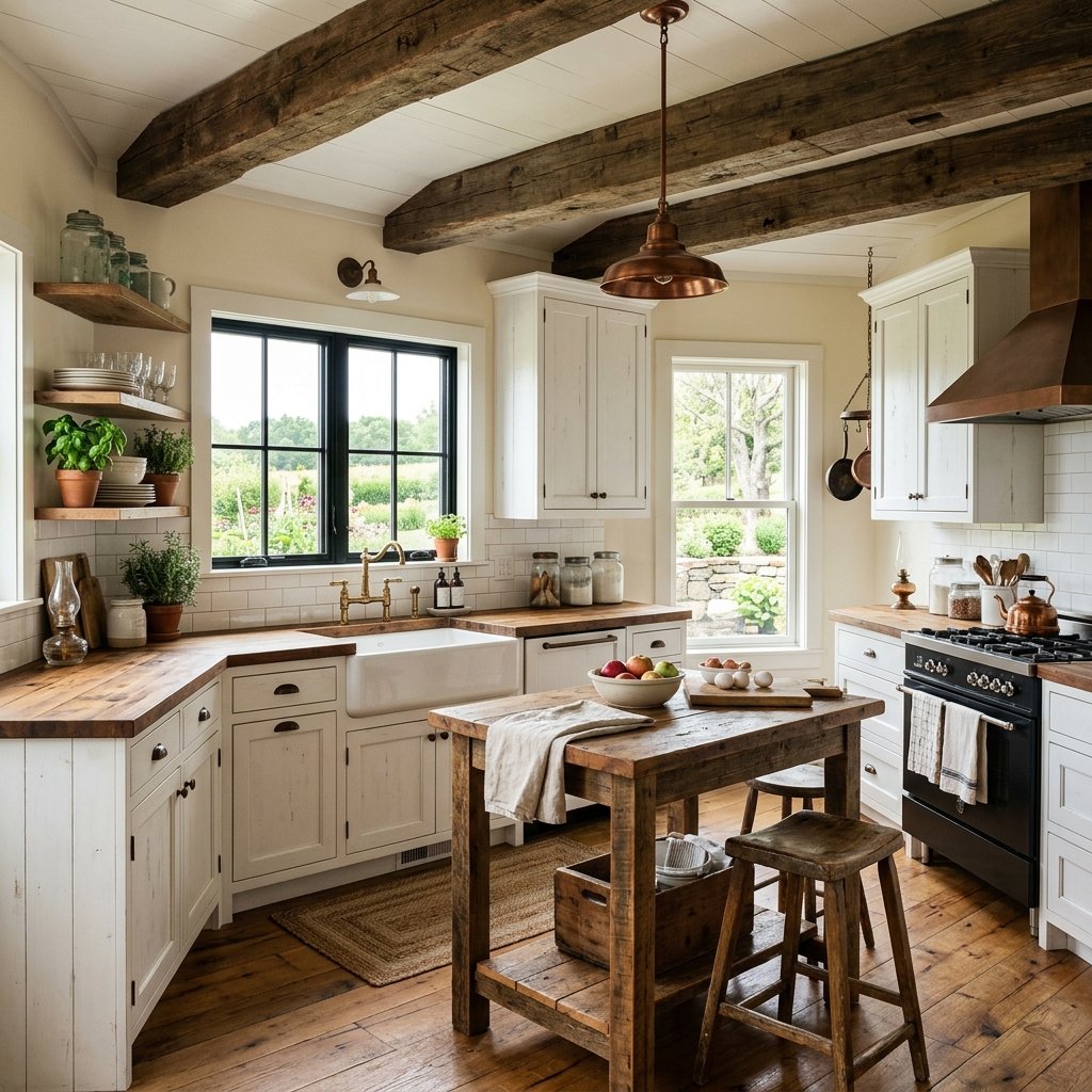 30 White Kitchen Cabinets Ideas to Brighten and Transform Your Space 13 White Kitchen Cabinets for Farmhouse Style Ideas