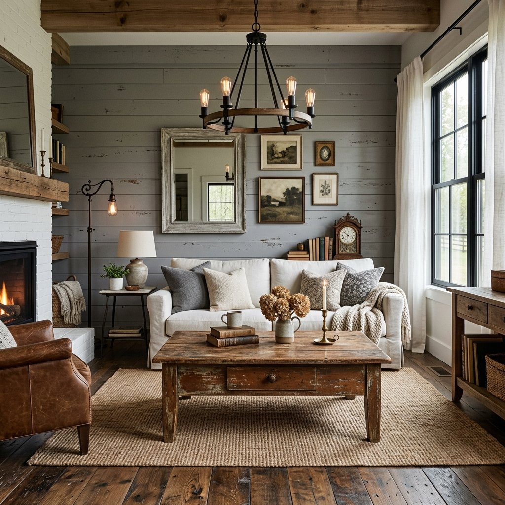 30 Grey Living Room Ideas That Make Any Space Look Luxurious 16 Farmhouse Grey Living Room Ideas