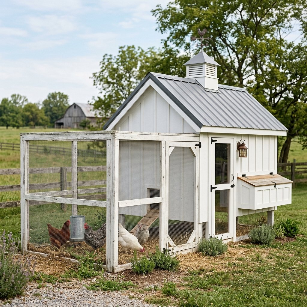 30 Chicken Coop Ideas for Every Backyard and Budget 20 Farmhouse Style Chicken Coop Idea