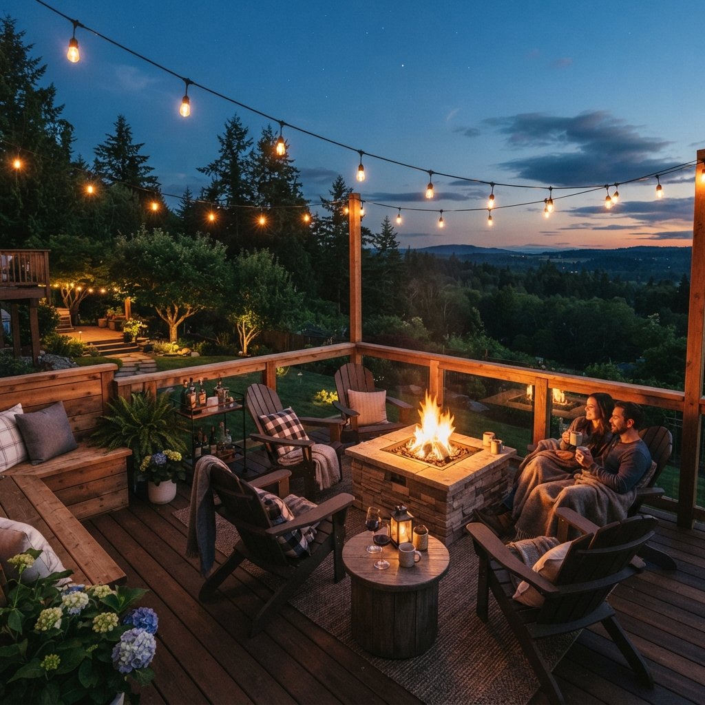 30 Backyard Fire Pit Ideas to Transform Your Outdoor Space 8 Elevated Fire Pit Deck Idea