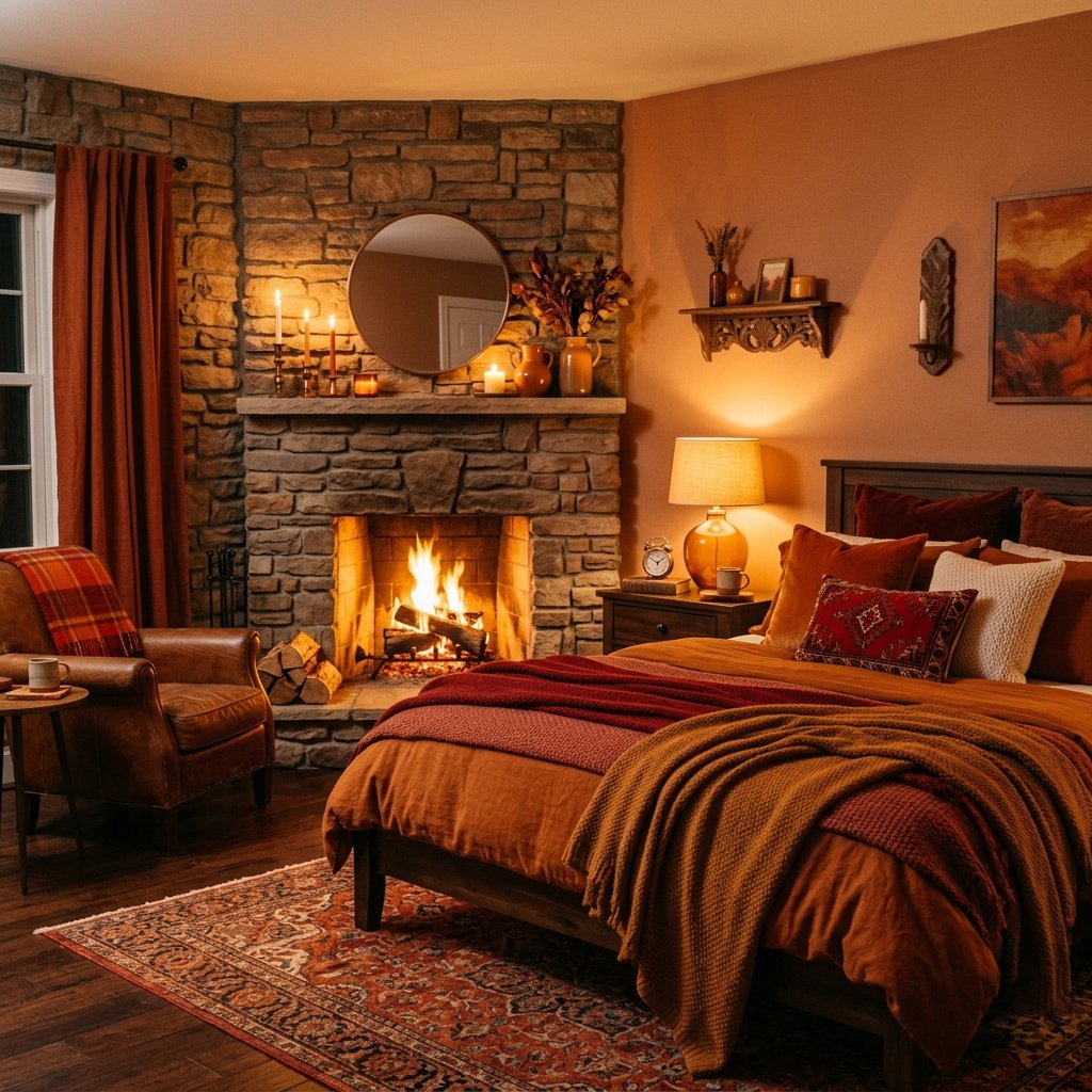 30 Fall Bedroom Aesthetic Ideas: That Feel Warm,Cozy & Effortless 30 Fireplace Inspired Bedroom Ideas