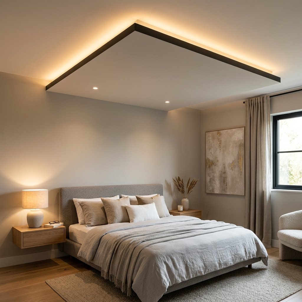 30 Bedroom Fall Ceiling Designs Ideas: for Modern and Cozy Spaces 2 Floating Cove Lighting Ceiling Ideas