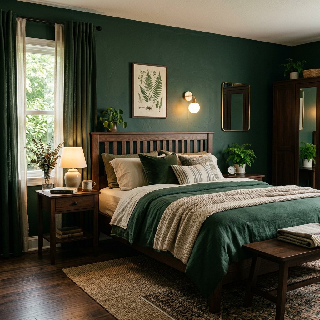 30 Green Bedroom Ideas That Bring Calm and Character 5 Forest Green Bedroom Ideas