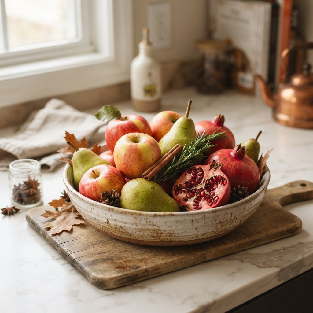 30 Fall Kitchen Ideas: To Warm Up Your Space This Season 23 Fall Fruit Bowl Styling Ideas