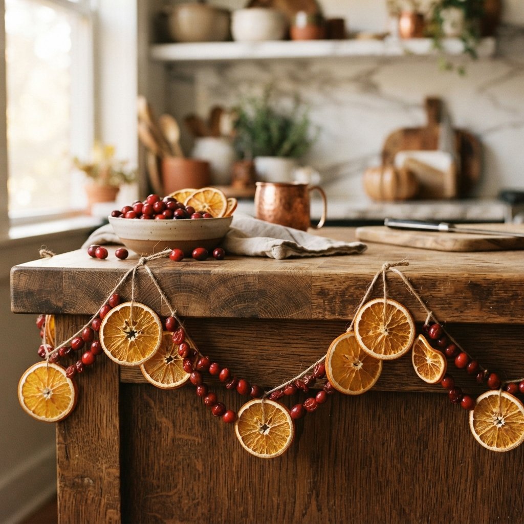 30 Fall Kitchen Countertop Decor Ideas: Cozy Inspiration for Every Style 31 Seasonal Fruit Garland Ideas