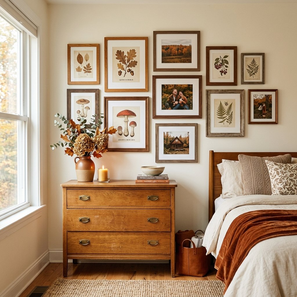 30 Fall Bedroom Ideas That Bring Cozy Autumn Vibes Into Your Space 31 Seasonal Gallery Wall Ideas