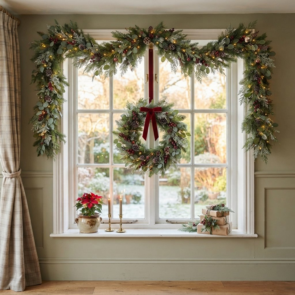 Garland Draped Window Ideas