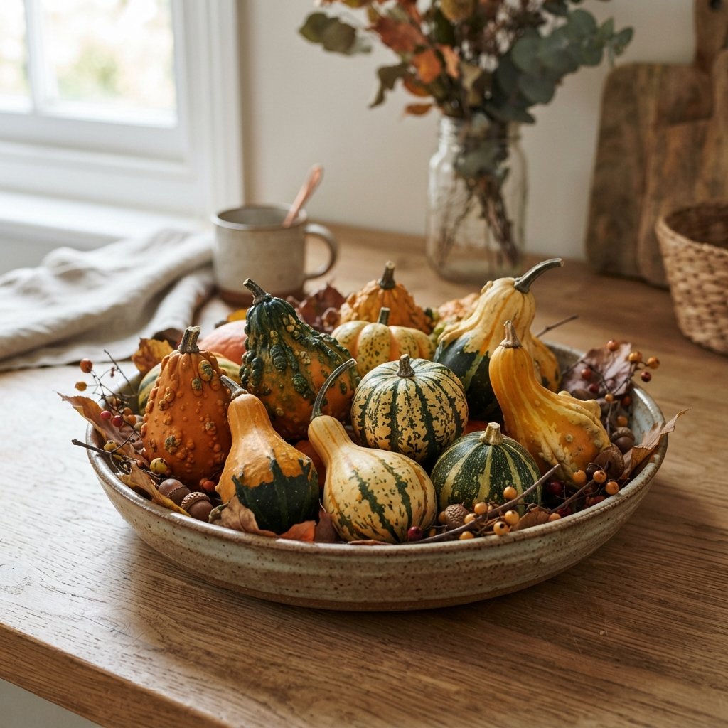 30 Fall Kitchen Island Decor Ideas: To Warm Up Your Home This Season 21 Gourd Arrangement Ideas