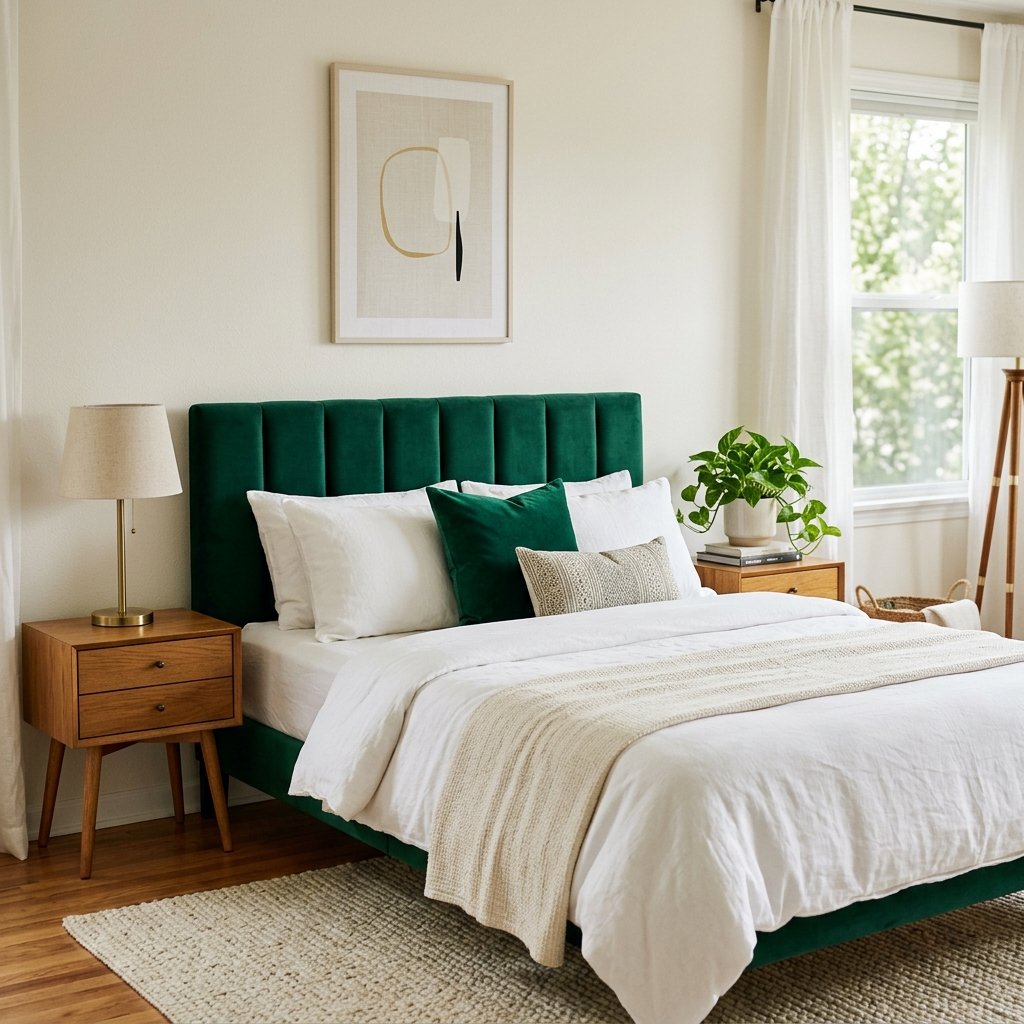 30 Green Bedroom Ideas That Bring Calm and Character 29 Green Bedroom Headboard Ideas