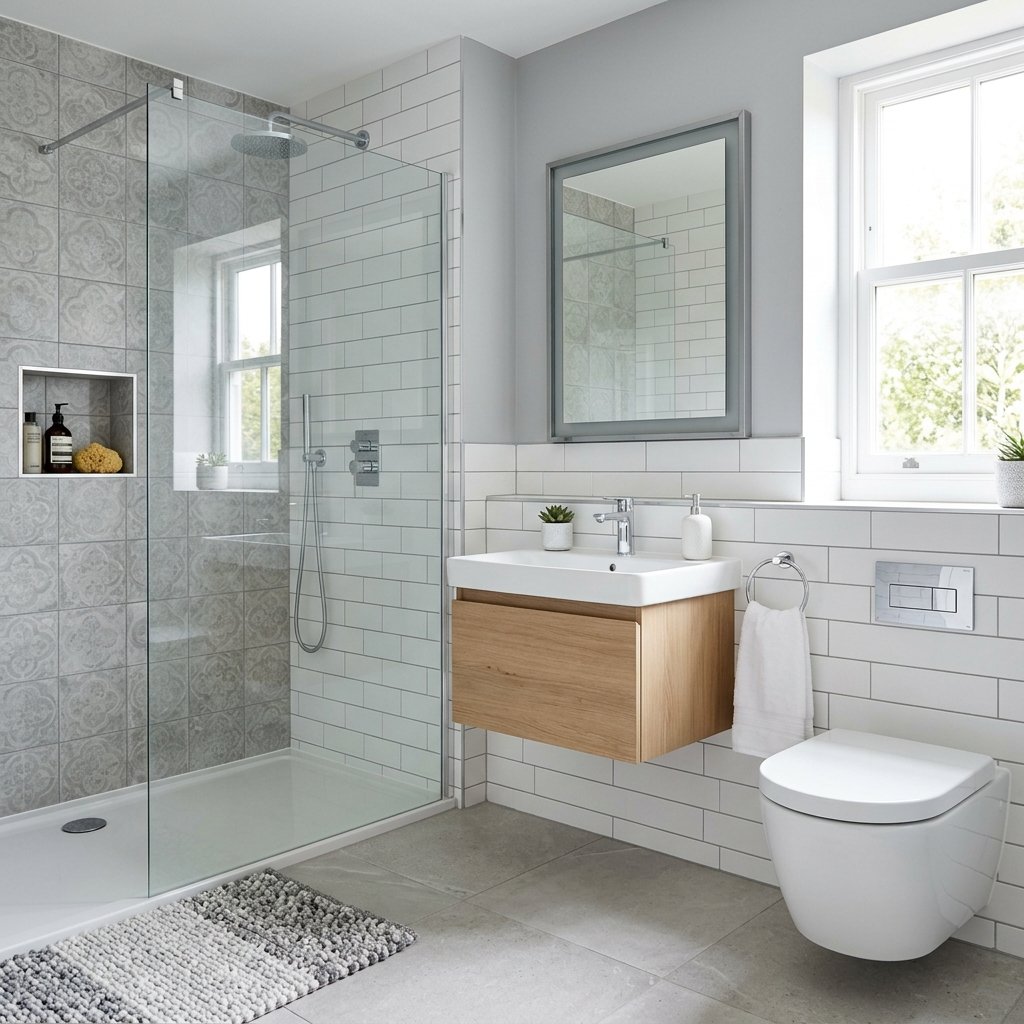 30 Grey Bathroom Ideas to Inspire Your Next Design 3 White and Grey Bathroom Ideas