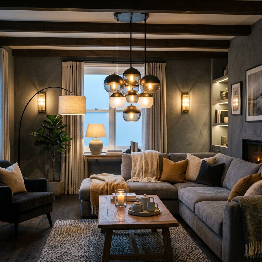 30 Grey Living Room Ideas That Make Any Space Look Luxurious 30 Grey Living Room Lighting Ideas