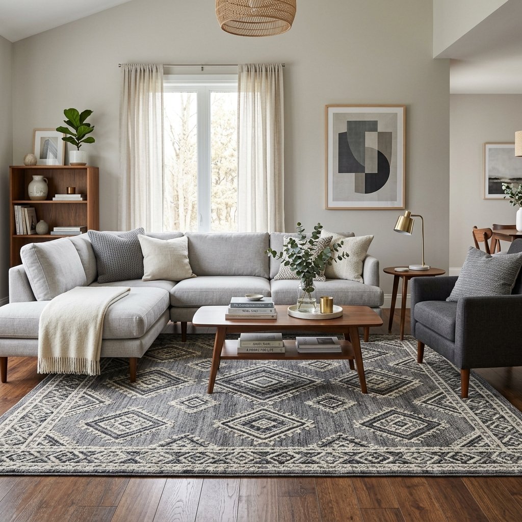 30 Grey Living Room Ideas That Make Any Space Look Luxurious 26 Rug Grey Living Room Ideas